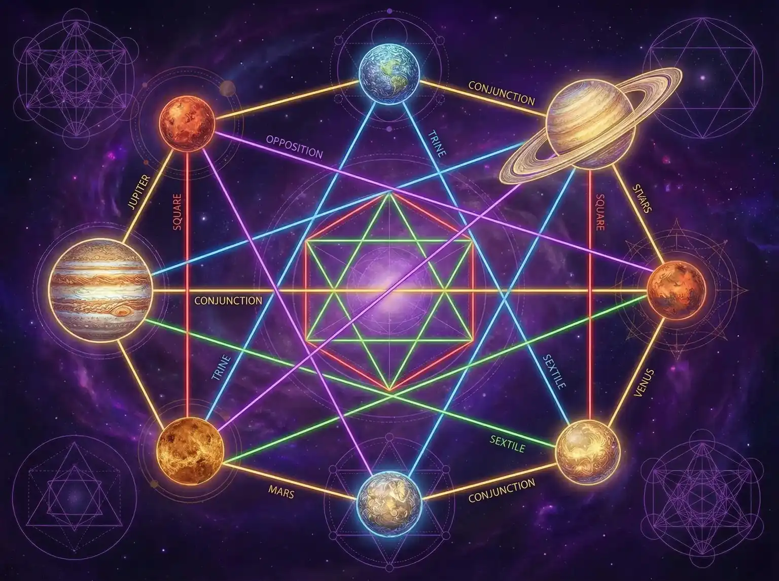行星相位解读 - 天然气热值 | 占星学进阶
